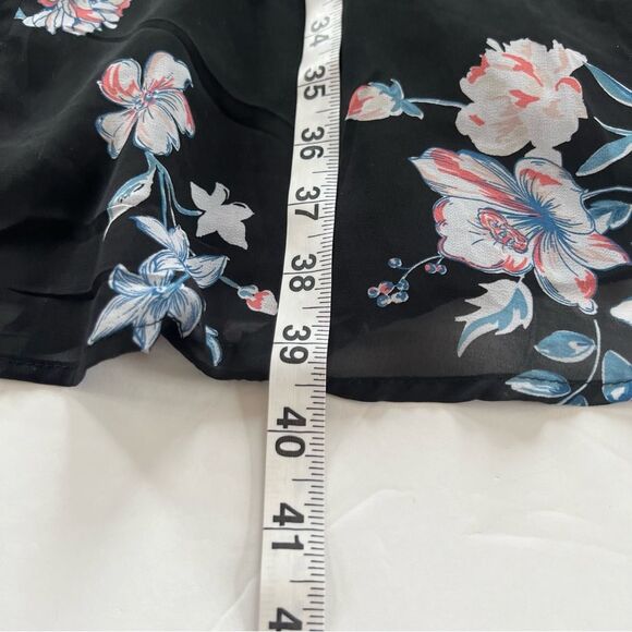 Torrid Multi-Color Black Floral Flutter Sleeve Tie Whimsy Fairycore Dress SZ 14 - Picture 14 of 14